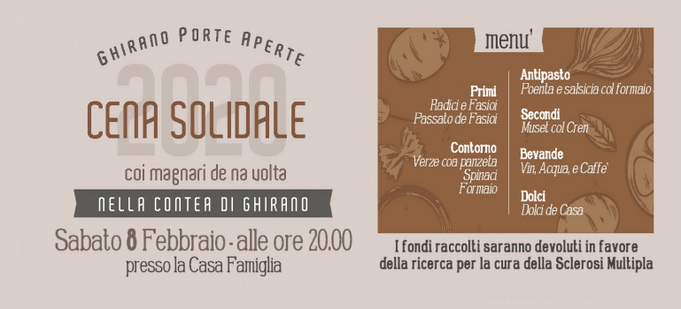 Cena Solidale 2020 - Sclerosi Multipla